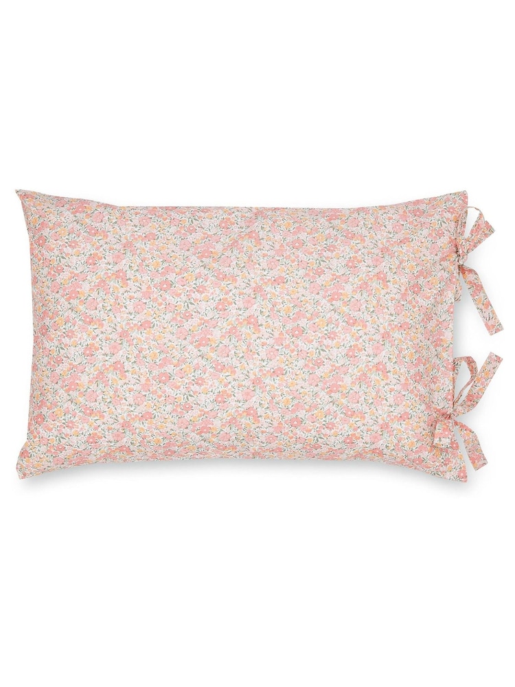 Laura Ashley Coral Pink 200 Thread Count Loveston 100% Cotton Duvet Cover and Pillowcase Set - Image 6 of 7