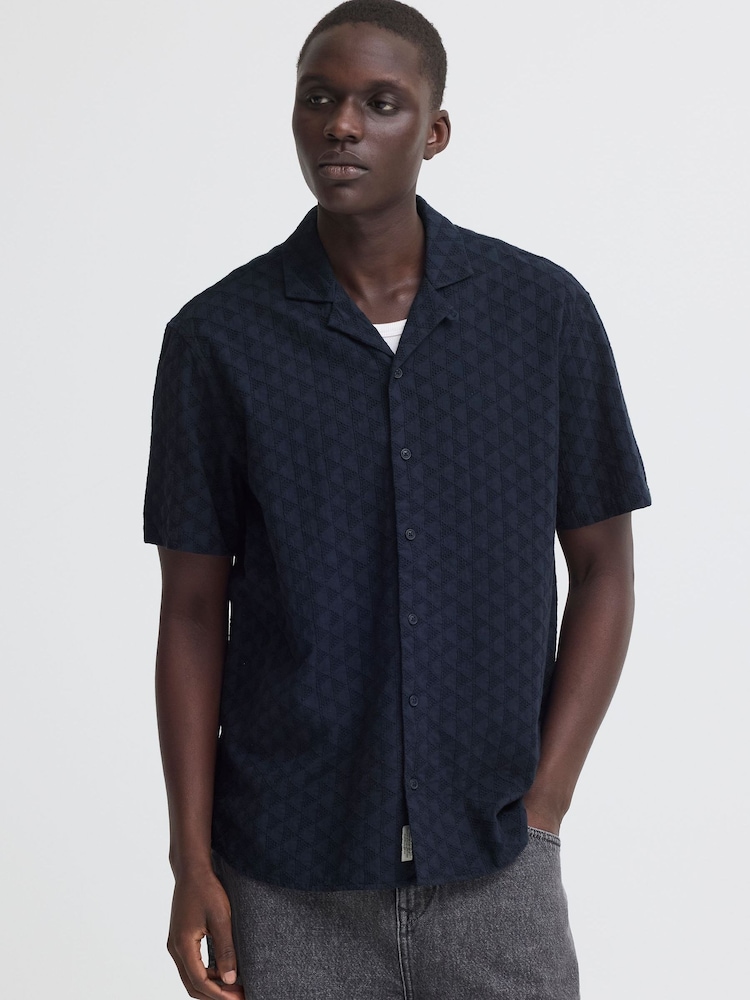 Blend Blue Aulia Textured Open Knit Shirt - Image 1 of 5 Blend Blue Aulia Textured Open Knit Shirt - Image 1 of 5