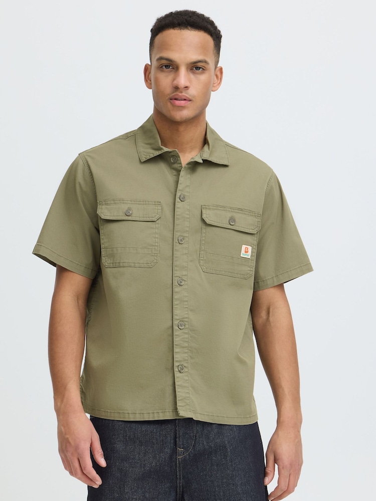Blend Green Matz Sun Short Sleeve Utility Shirt - Image 1 of 5