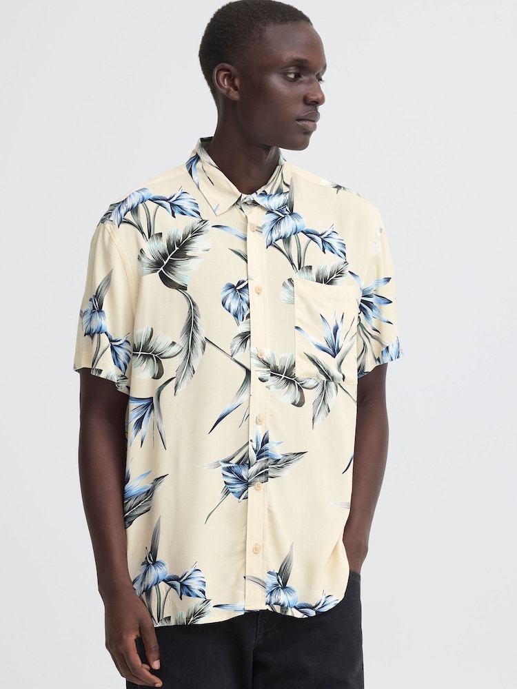 Blend Cream Amelo Printed Relaxed Shirt - Image 1 of 5