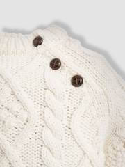JoJo Maman Bébé Cream Cosy Cable Jumper - Image 3 of 4
