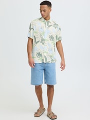 Blend Cream Assel Printed Short Sleeve Shirt - Image 3 of 5