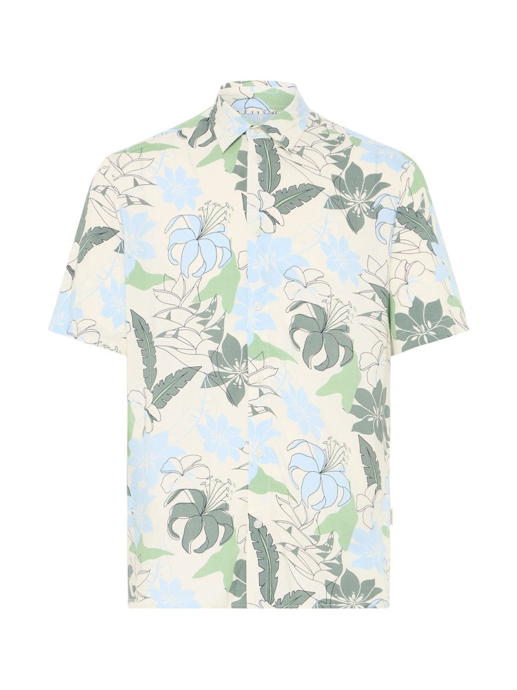 Blend Cream Assel Printed Short Sleeve Shirt - Image 5 of 5