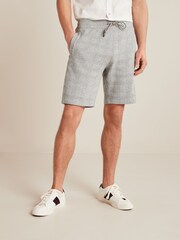 Grau - Jersey-Shorts mit Karomuster - Bild 3 von 5
