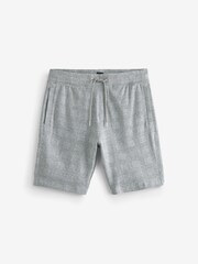 Grau - Jersey-Shorts mit Karomuster - Bild 4 von 5