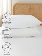 Simply Soft Foam Support 2 Pack Pillows - Image 2 of 2