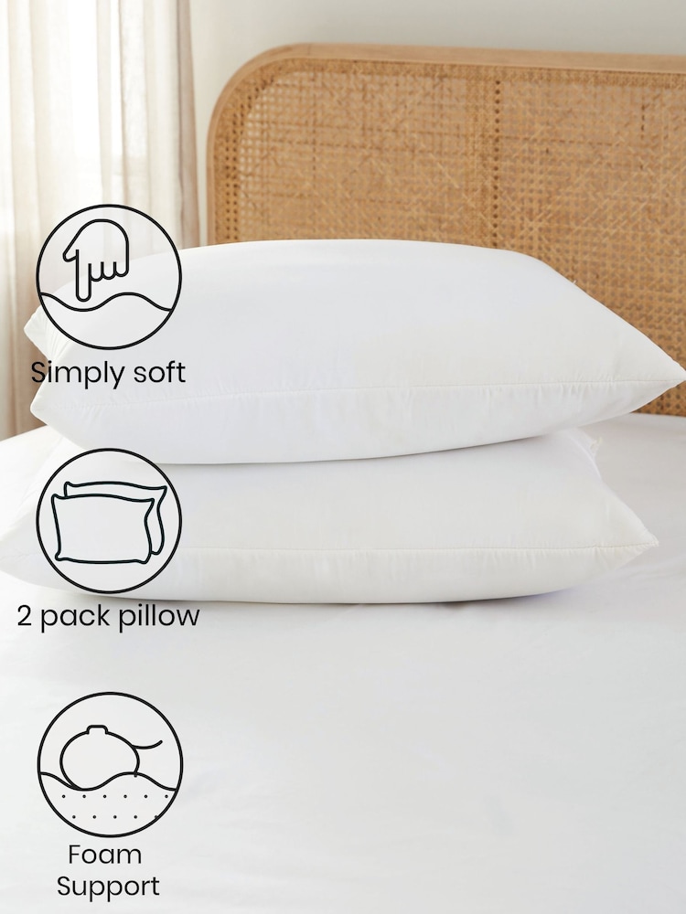 Simply Soft Foam Support 2 Pack Pillows - Image 2 of 2