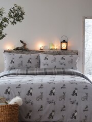 Dreams & Drapes Grey Derwent Check 100% Cotton Duvet Cover and Pillowcase Set - Image 2 of 4