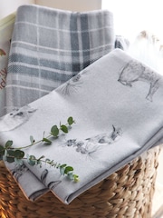 Dreams & Drapes Grey Derwent Check 100% Cotton Duvet Cover and Pillowcase Set - Image 4 of 4