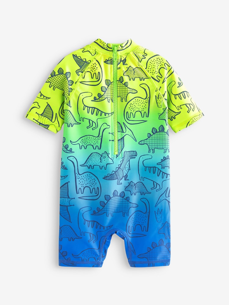 Dip Dye Dinosaur Sunsafe All-In-One Swimsuit (3mths-7yrs) - Image 2 of 2