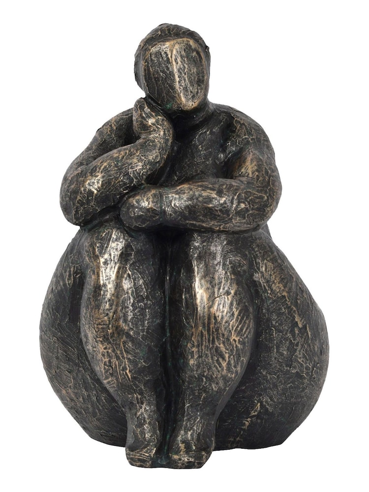 Libra Interiors Bronze Athena Contemplating Feminine Form Sculpture - Image 2 of 4