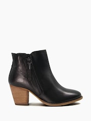 Dune London Black Wide Fit Paice Zip-Up Ankle Boots - Image 3 of 6