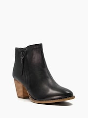 Dune London Black Wide Fit Paice Zip-Up Ankle Boots - Image 4 of 6