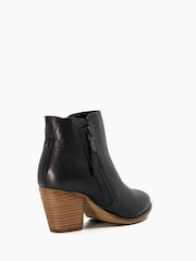 Dune London Black Wide Fit Paice Zip-Up Ankle Boots - Image 5 of 6