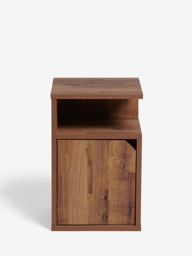 Dark Bronx Oak Effect Storage Side Table - Image 8 of 8