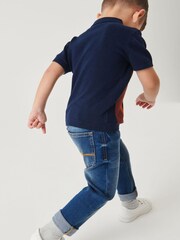 Mehrfarbig - Vertikal gemustertes Strick-Poloshirt (3 Monate bis 7 Jahre) - Bild 3 von 5