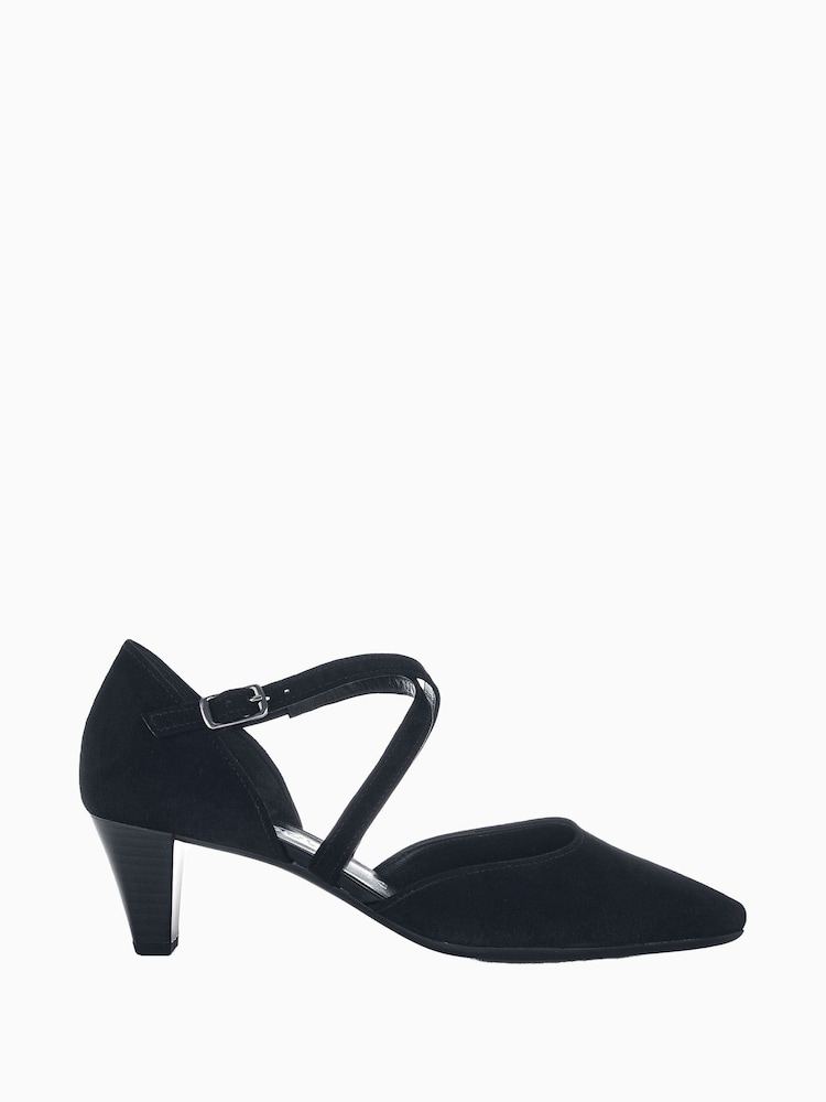 Gabor Callow Suede Black Dress Court Shoes - Image 1 of 5