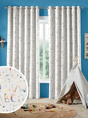 Voyage Oat Kids Alphabet People Made To Measure Curtains - Image 1 of 9