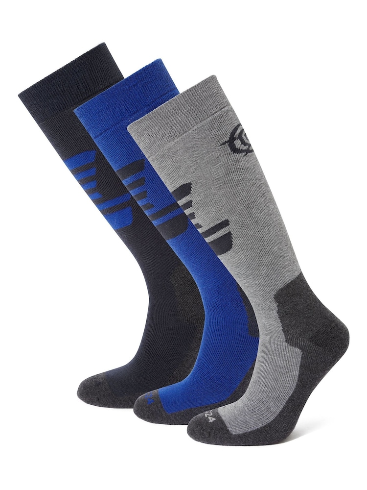 Tog 24 Blue Bergenz Ski Socks 3 Pack - Image 2 of 2