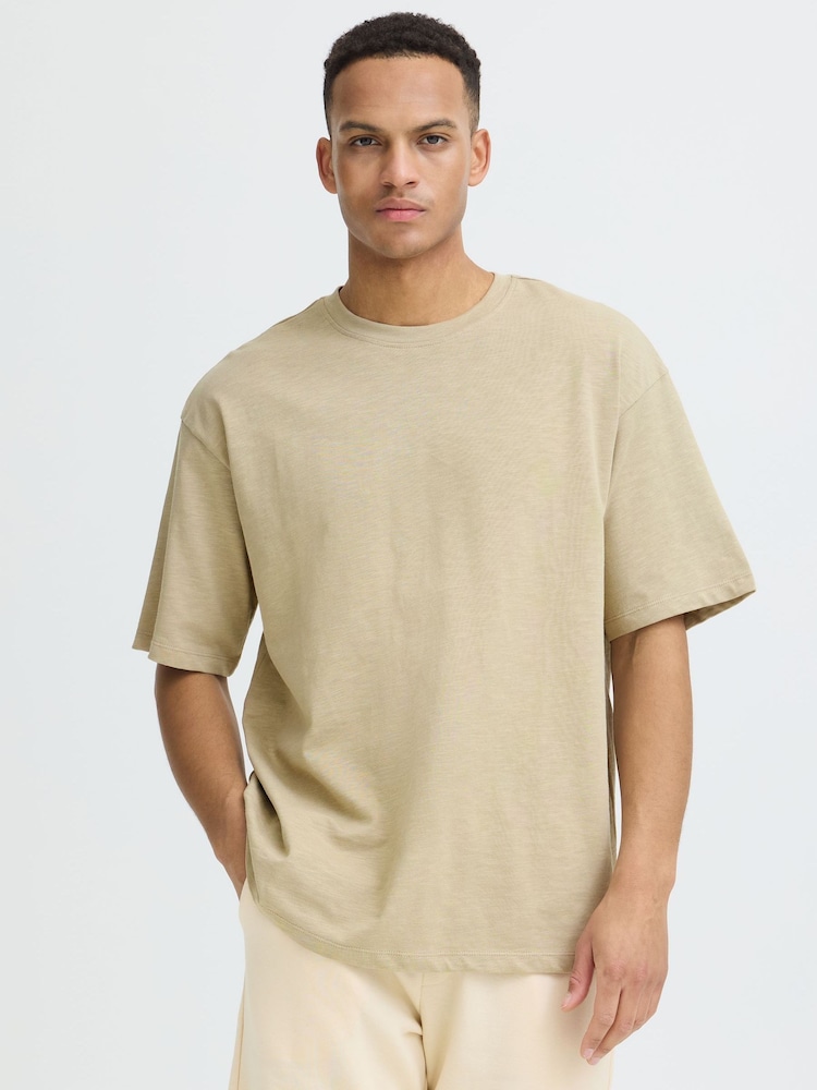 Blend Natural Karim Printed Crew Neck T-Shirt - Image 1 of 5