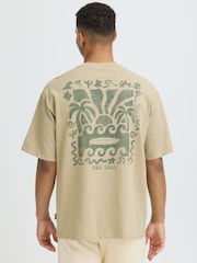 Blend Natural Karim Printed Crew Neck T-Shirt - Image 2 of 5