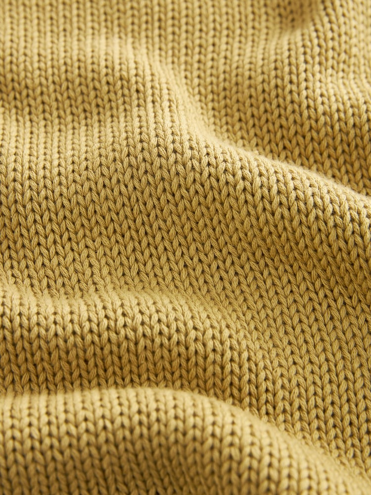 Sage Green 100% Cotton Roll Edge Knitted T-Shirt - Image 6 of 6