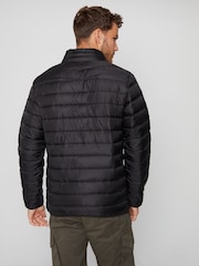 Threadbare Black Showerproof Matte Finish Padded Funnel Neck Jacket - Image 2 of 4