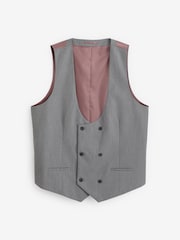 River Island Grey Big & Tall Twill Skinny Fit Waistcoat - Image 5 of 7