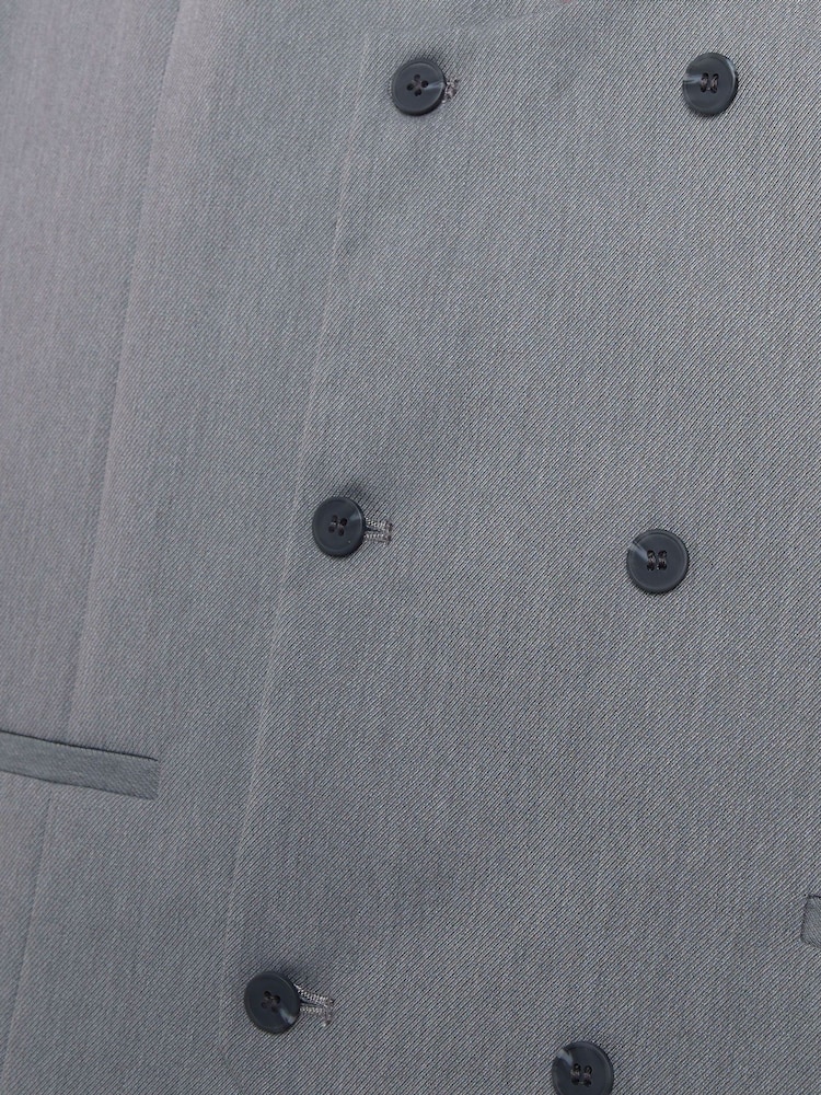 River Island Grey Big & Tall Twill Skinny Fit Waistcoat - Image 7 of 7