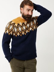 FatFace Blue Illing Crew Jumper - Image 1 of 4