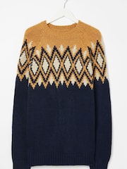 FatFace Blue Illing Crew Jumper - Image 4 of 4