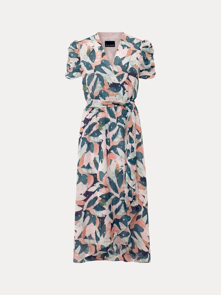 Phase Eight Natural Averie Floral Dress - Image 6 of 6