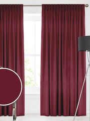 Crimson Red Burgundy Montero Velvet Made To Measure Curtains - Image 1 of 9