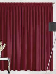 Crimson Red Burgundy Montero Velvet Made To Measure Curtains - Image 2 of 9