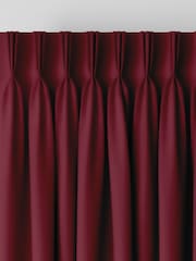 Crimson Red Burgundy Montero Velvet Made To Measure Curtains - Image 5 of 9