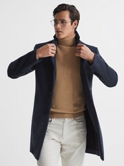 Reiss Camel Regal Roll Neck 100% Cashmere Jumper - Image 6 of 6