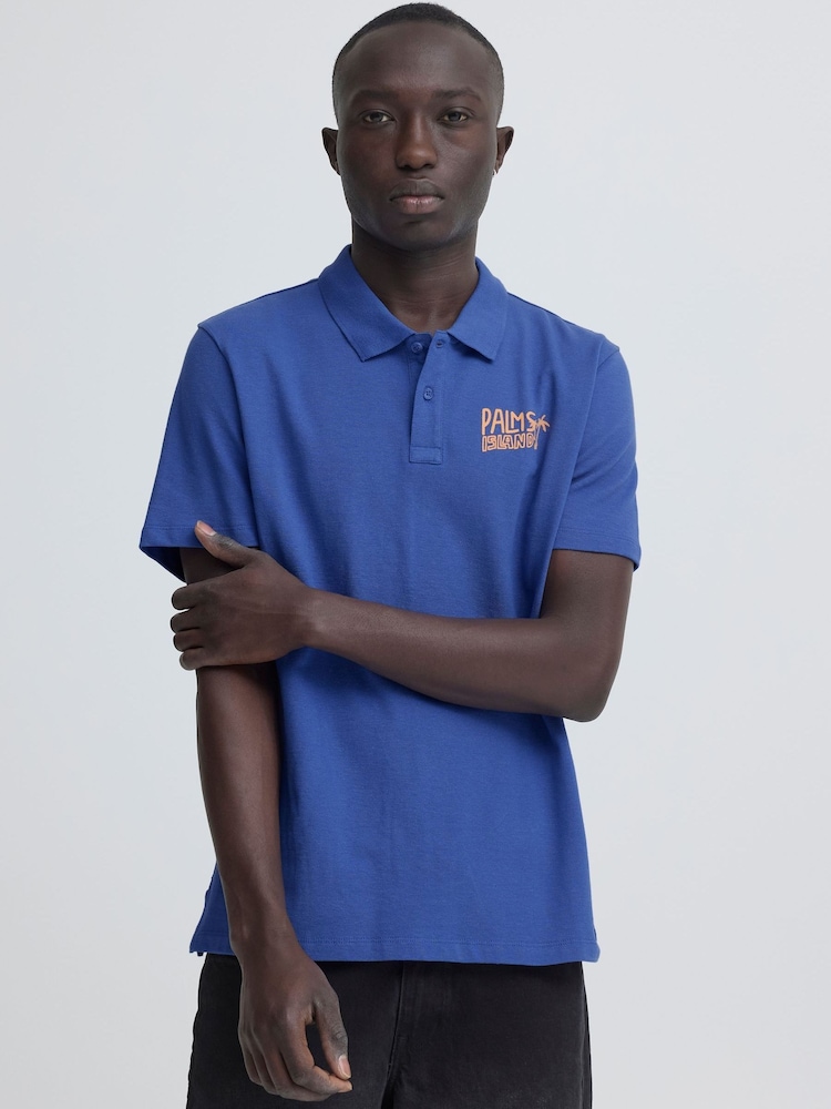 Blend Blue Maille Short Sleeve Polo Shirt - Image 1 of 5