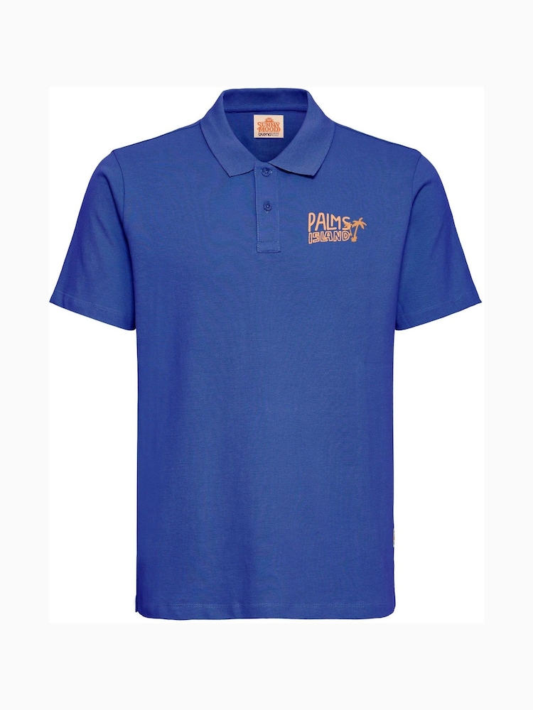 Blend Blue Maille Short Sleeve Polo Shirt - Image 5 of 5