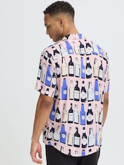 Blend Pink Anvar Bottle Print Short Sleeve Shirt - Image 2 of 5