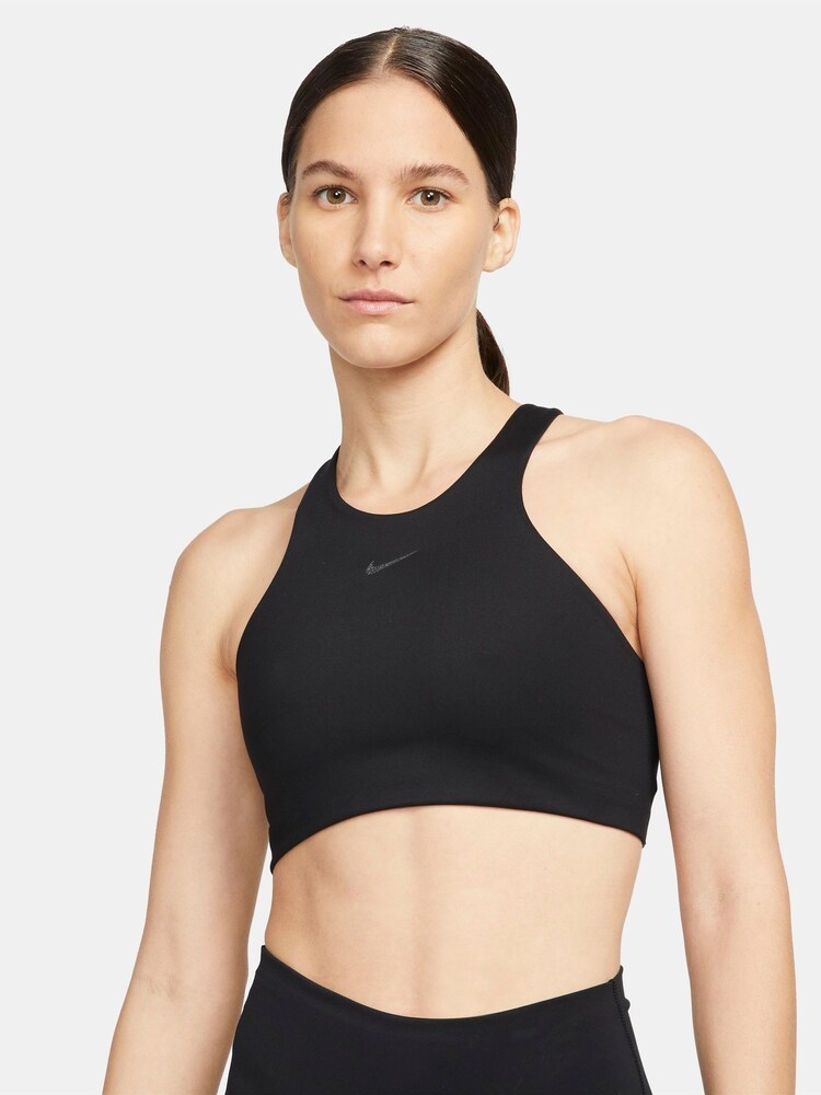 Nike Black Yoga DriFIT Alate Medium Support Lightly Lined Sports Bra - Image 1 of 4