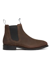 Oliver Sweeney Lochside Waxed Kudu Brown Leather Chelsea Boots - Image 1 of 5