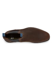 Oliver Sweeney Lochside Waxed Kudu Brown Leather Chelsea Boots - Image 4 of 5