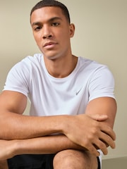 Nike White Dri-FIT Miler Running T-Shirt - Image 5 of 7
