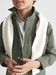 Reiss Green Tampa Senior Twin Pocket Overshirt - Image 7 of 7
