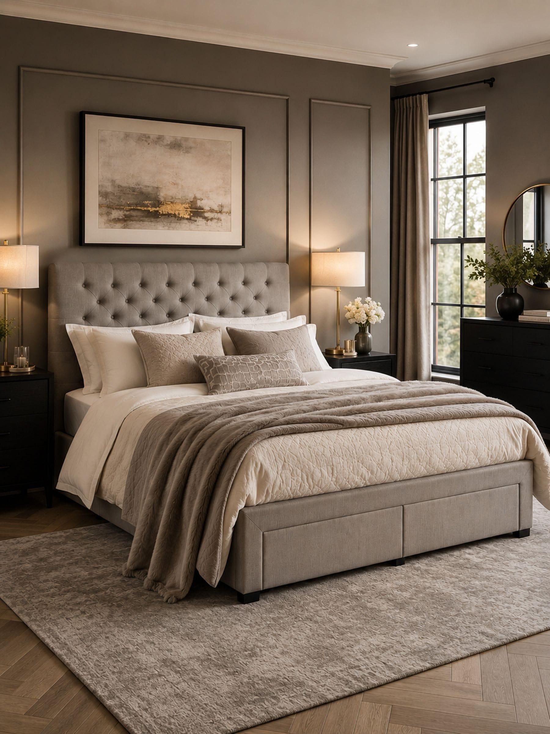 B&Q - Wilton 180Cm Superking Grey Linen Style Fabric Storage Bed With 4 Drawers - Image 7