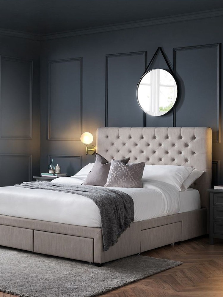 Julian Bowen Grey Wilton Deep Button Storage Bed - Image 1 of 4