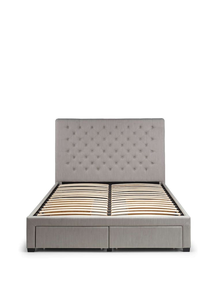 Julian Bowen Grey Wilton Upholstered 4 Drawer Storage Bed Frame - Image 12 of 12 Julian Bowen Grey Wilton Upholstered 4 Drawer Storage Bed Frame - Image 12 of 12