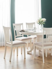 Julian Bowen Taupe Stanmore Extending 6 Seater Dining Set - Image 1 of 4