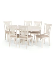 Julian Bowen Taupe Stanmore Extending 6 Seater Dining Set - Image 2 of 4