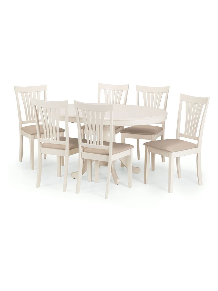 Julian Bowen Taupe Stanmore Extending 6 Seater Dining Set - Image 2 of 4